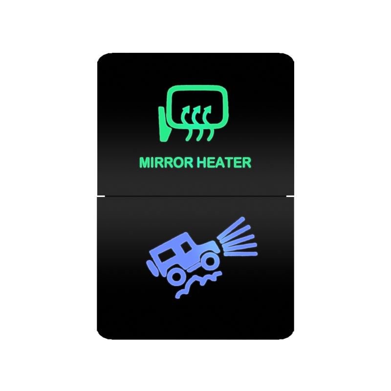 12V Green Blue Light Dual Button Switch ON OFF /Momentary Push Switch For Toyota 4Runner FJ Cruiser Landcruiser Camry RAV4 Prado Relays 5