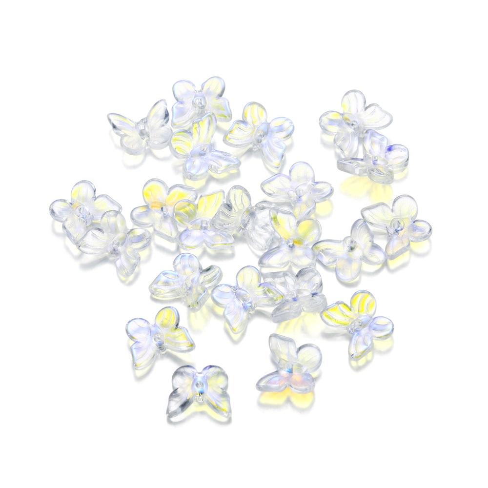 

10Pcs/Lot Butterfly Shape Glass Beads Spacer Loose Beads for DIY Handmade Bracelet Jewelry Making Findings Accessories