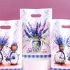 10/20/50pcs Purple Lavender Candy Gift Bags Floral Butterfly Tote Bags for Wedding Birthday Seasonal Spring Party Favor Supplies