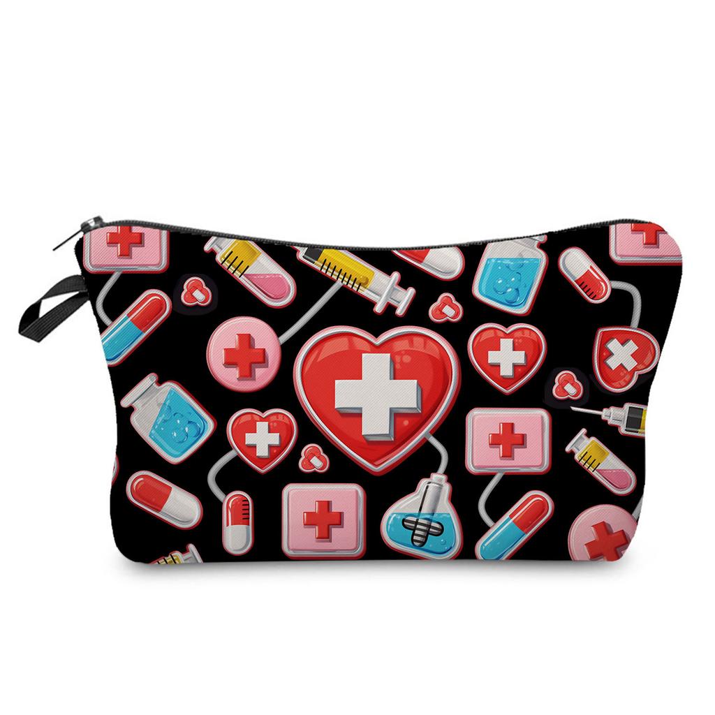 Women Medical Series Print Cosmetic Bag Toiletries Organize Travel Storage Case 6409