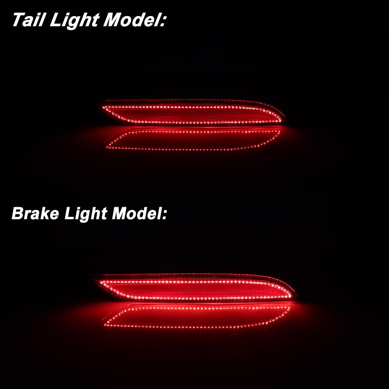 2pcs For 2017-2023 Chrysler & Pacifica Voyager Bumper Reflector Lights Function as Tail, Brake & Rear Fog Lamps  Re