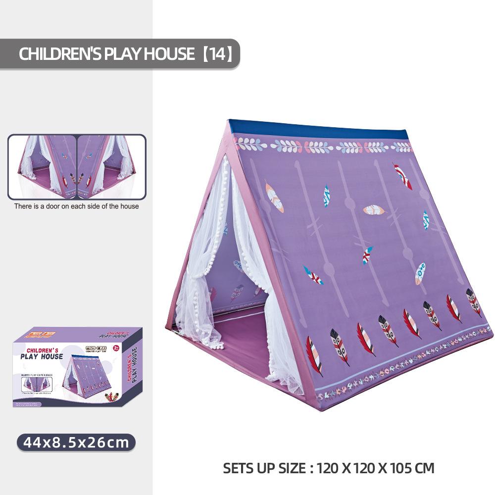 

Треугольная палатка, большая детская палатка, подарок на детский праздник, палатка для игр в помещении фиолетовый