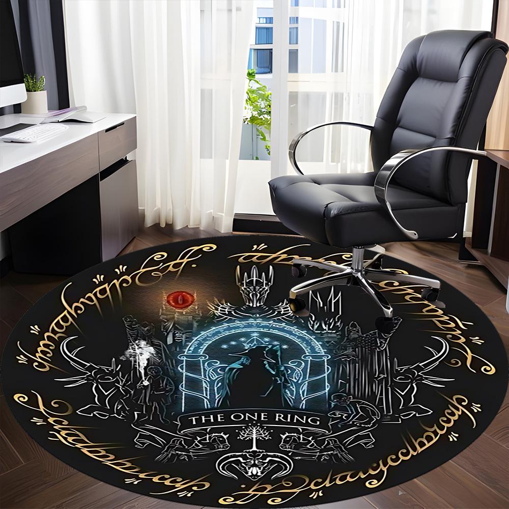 1pc The One Ring Carpet, Round Non-Slip Durable Large Size Office Carpet, Suitable for Office,yy250908043
