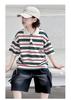 Boys' short sleeved T-shirt for summer 2026, new mid size children's striped T-shirt, thin children's summer polo shirt