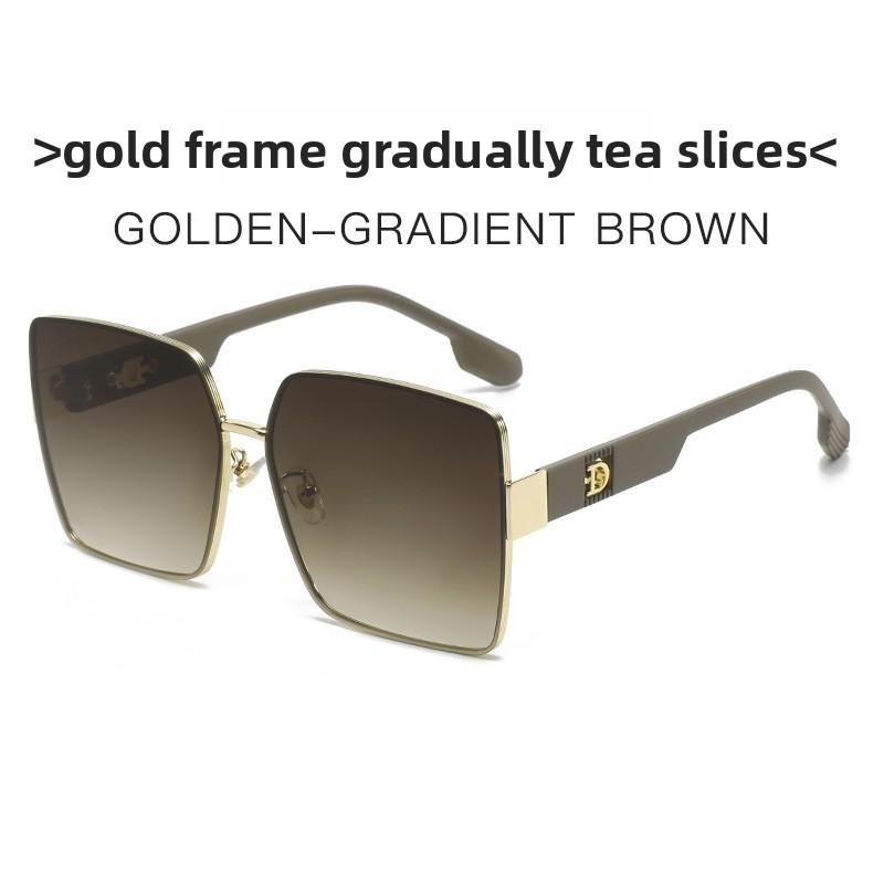 Fashion Oversized Square Sunglasses With Gradient Lenses For Casual Wear And Sun Protection