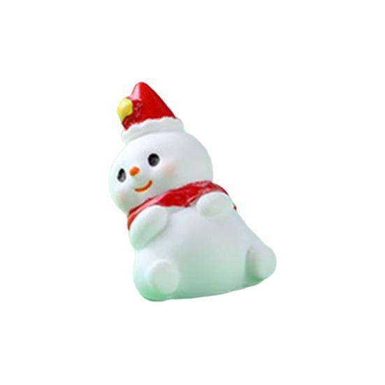 Practical Christmas Resin Figurine Stylish Cute Snowman Statue Holiday Decor