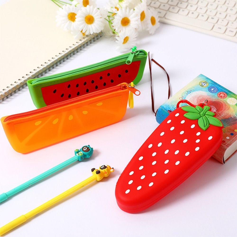 Silicone Pen Bag Cat Paw Design Stationery Pouch Portable Pencil Case  Students