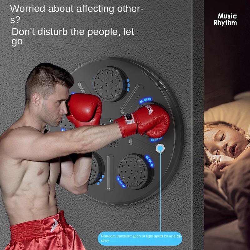 Machine De Boxe Musicale Électronique Murale – Entraînement Fun & Intensif à La Maison Avec Bluetooth Et Musique
