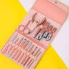 12 pieces of 16 pieces nail clippers set stainless steel nail art pedicure exfoliating nail file nail clippers set storage bag