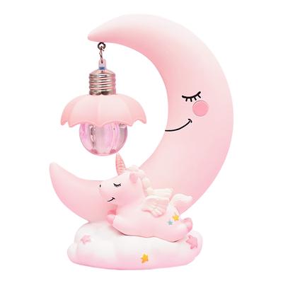 Cute Moon Night Light Resin Decorative Night Lamp for Home