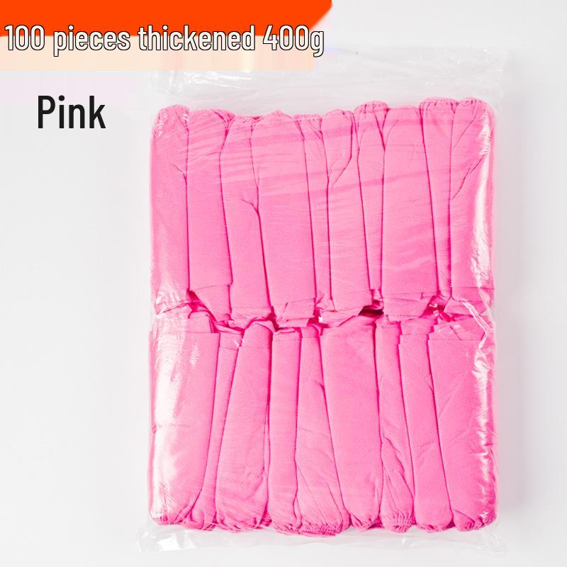 Thickened Non-Woven Disposable Shoe Covers - Extra Large, Full Elastic Fit for Adults and Children