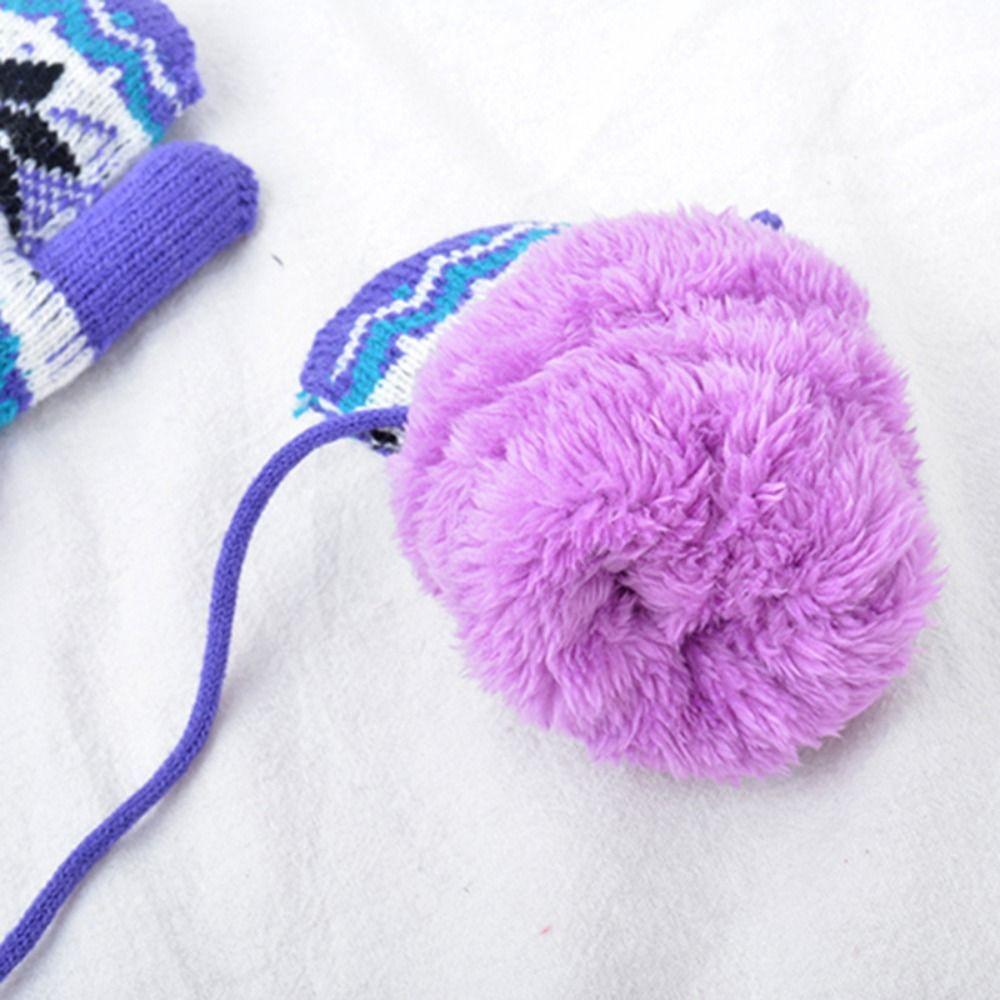 Windproof Kids Winter Gloves Coldproof Baby Gloves Cute Knitted Gloves  Outdoor