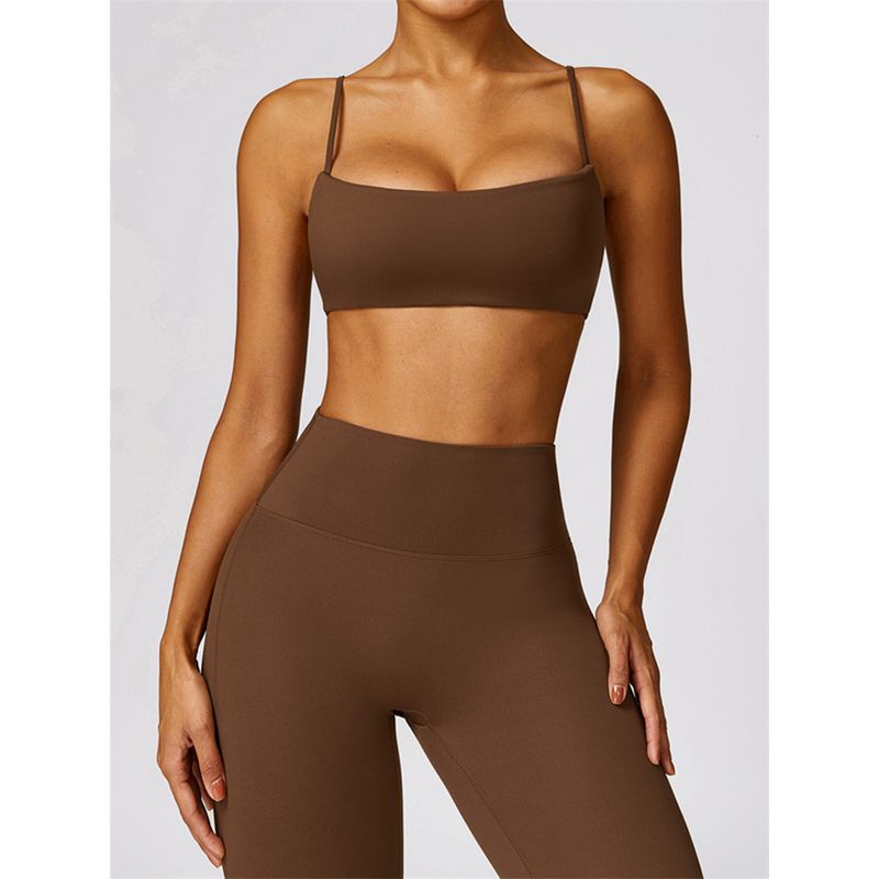 Sexy Sling Beauty Back Yoga Underwear Nude Feel Quick-Drying Sports Bra Women's Workout Clothes Tops High Elastic Vest Push-up