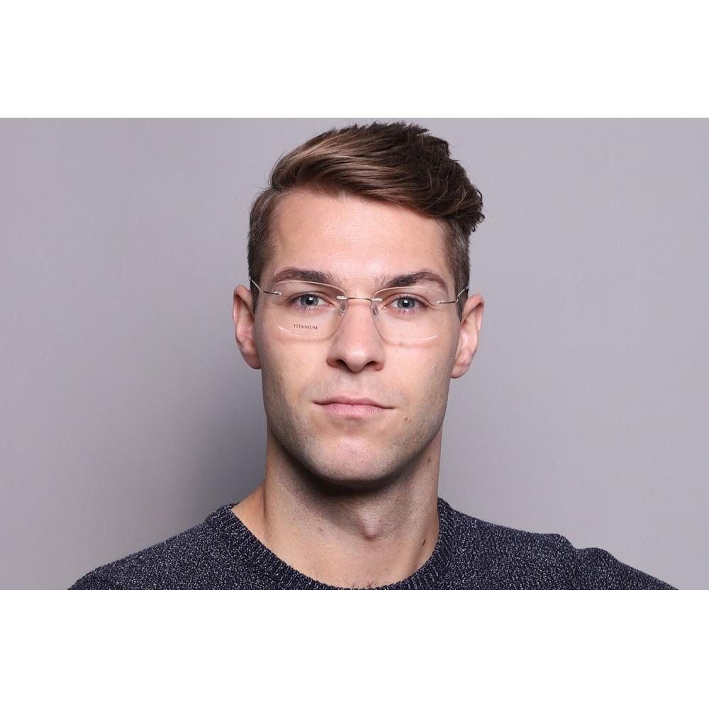 Rimless Rectangle Shiny Gold SmaRtbuy Collection Harlo Rt 008a C1 Fashion Unisex Eyeglasses