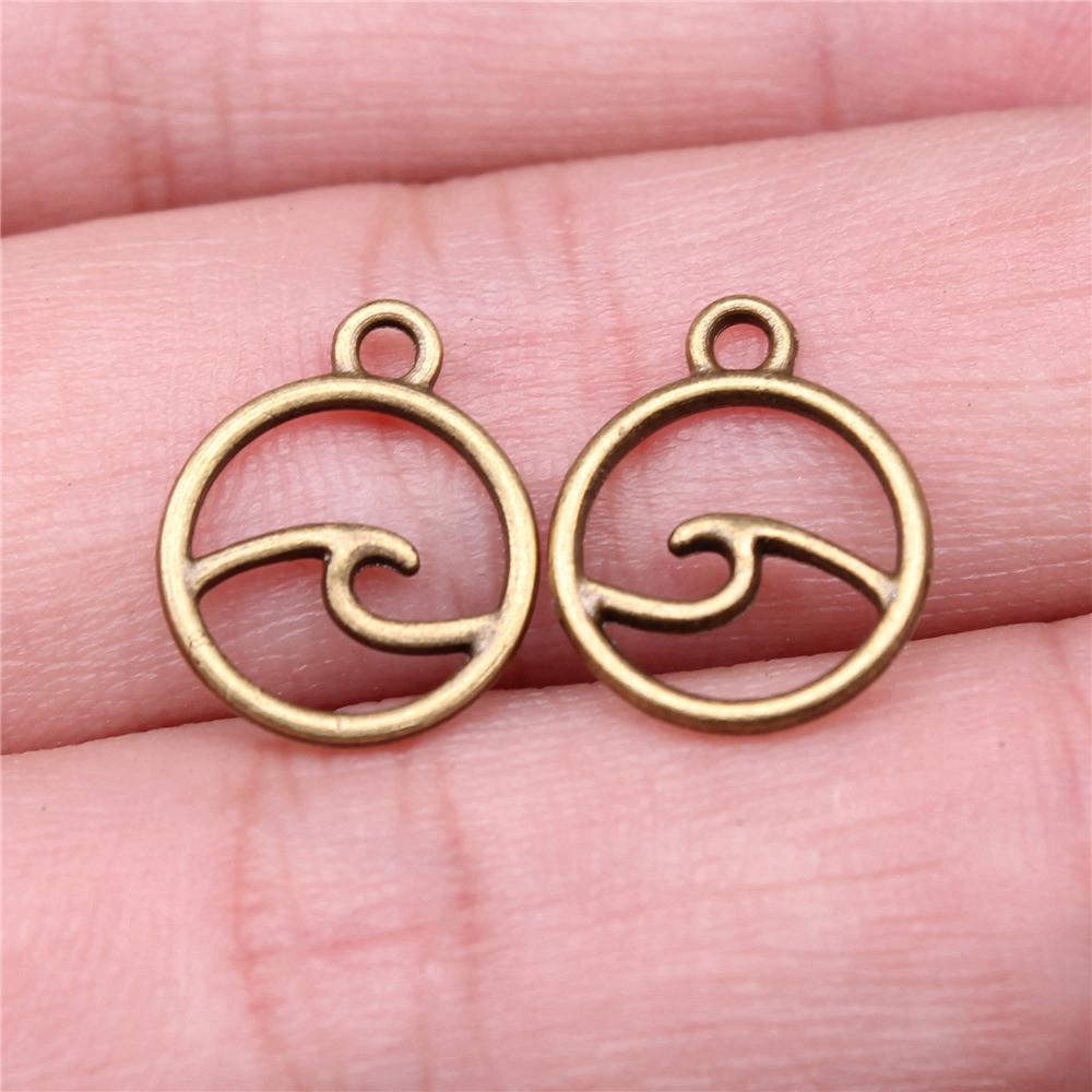 Berloques Pingentes Ondulados Gota de Água Espiral Materiais de Joalheria Infantil QC135