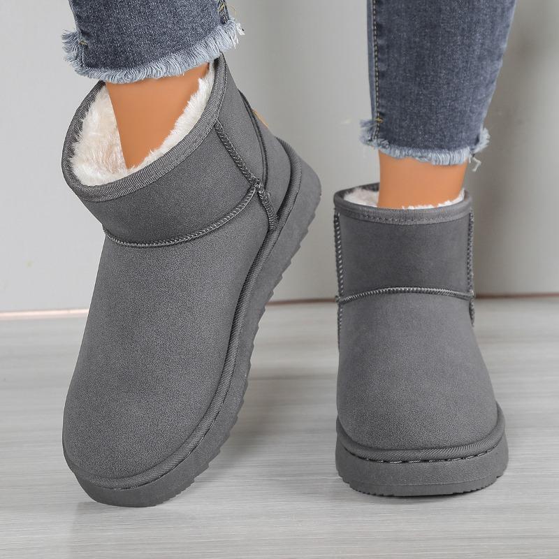 Women's Winter Waterproof Anti-Slip Warm-Lined Thickened Snow Boots, Stylish Cotton Footwear, Available In Large Sizes.