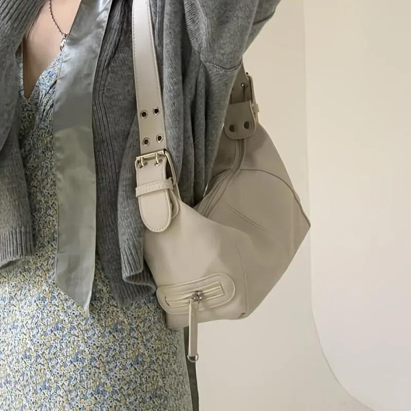 Style Shoulder Bag Shoulder Purse For Girls Street Wear For Women Trendy Motorcycle Handbag Minimalist
