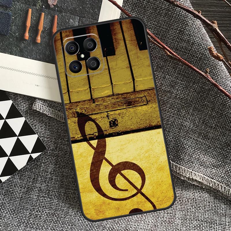 Piano Keys Music Keyboard Case For Honor 90 70 50 Lite Magic 5 Magic 6 Pro X6 X7 X8 X9 X6a X7a X8a X9a X8b X9b Cover