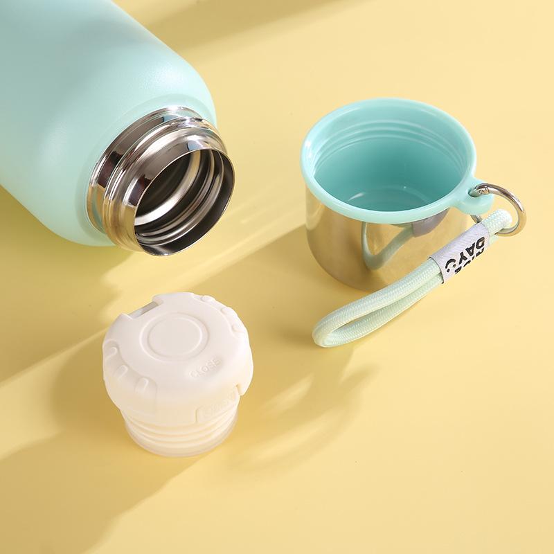 Nový nerezový kompaktní termoizolační hrnec Dvojité použití Vysoký vzhled Dámský pohár na vodu Venkovní přenosný termohrnek