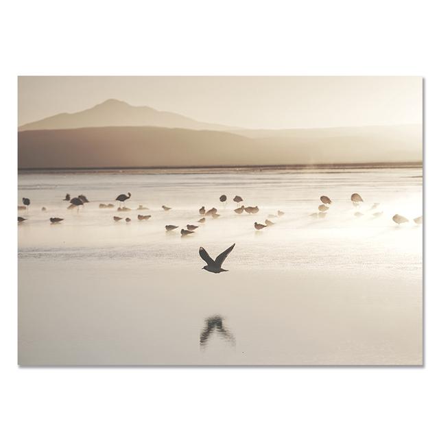 Nordic Wall Art White Shell Beach Flower Dandelion Canvas Painting  Posters and Prints Wall Pictures for Living Room Home Decor