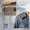 Keychain Pendant Acrylic Summer Chromatogram Pattern Portable Keyring with Metal Chain Lightweight Backpack Accessory