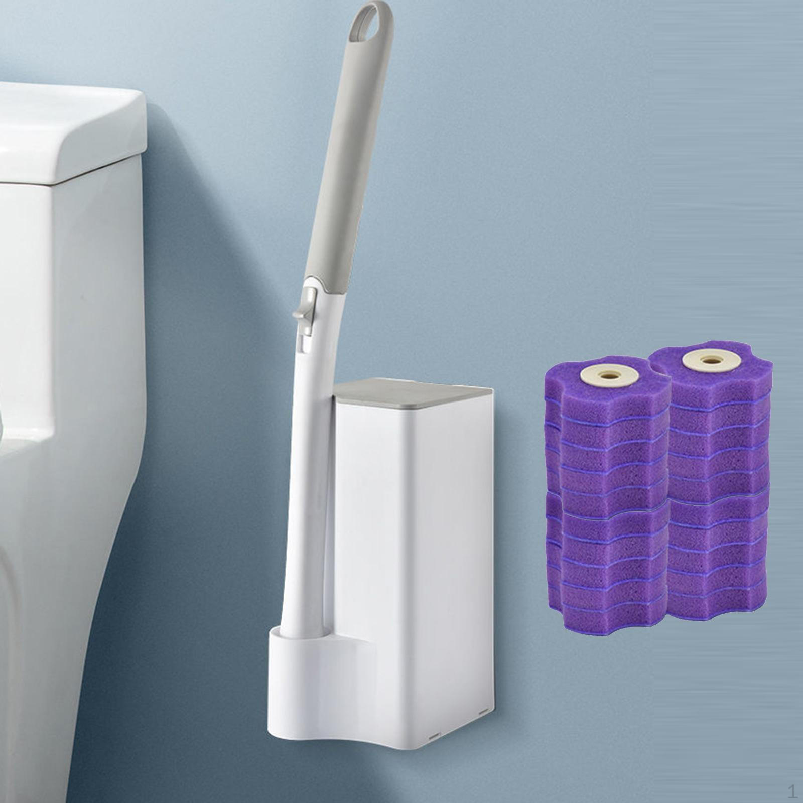 

Toilet Brush And Holder - Cleaning System Accessories Professional Supplies Purple Refills