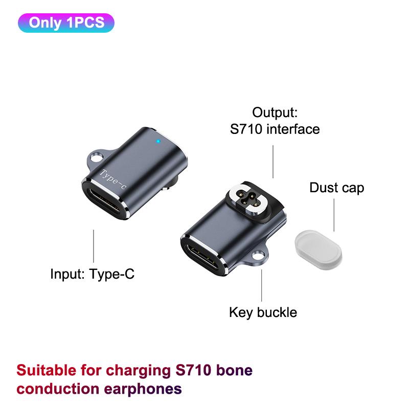 Type C Beinsledningshodetelefoner Lader Magnetisk Ladeadapter For Shokz Openswim Pro S710 Magnetisk Ladeadapter