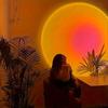 LED Sunset Projector Lamp – Mini USB Night Light with 16 Colors, Rainbow Atmosphere, Ideal for Bedroom & Wall Decoration