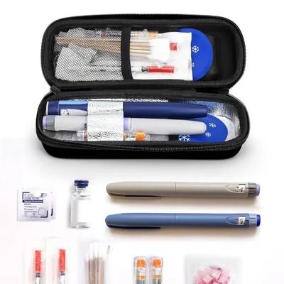 Reusable Insulin Cooler Travel Case With Thermometer Display Medicine Organizer Bag Waterproof Insulin Cooling Bag For Diabetics