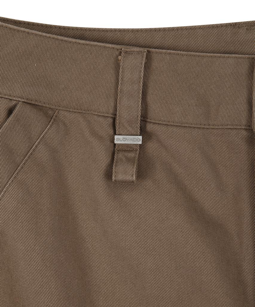 SLOWACID Division Cotton Cargo Pants [Brown]