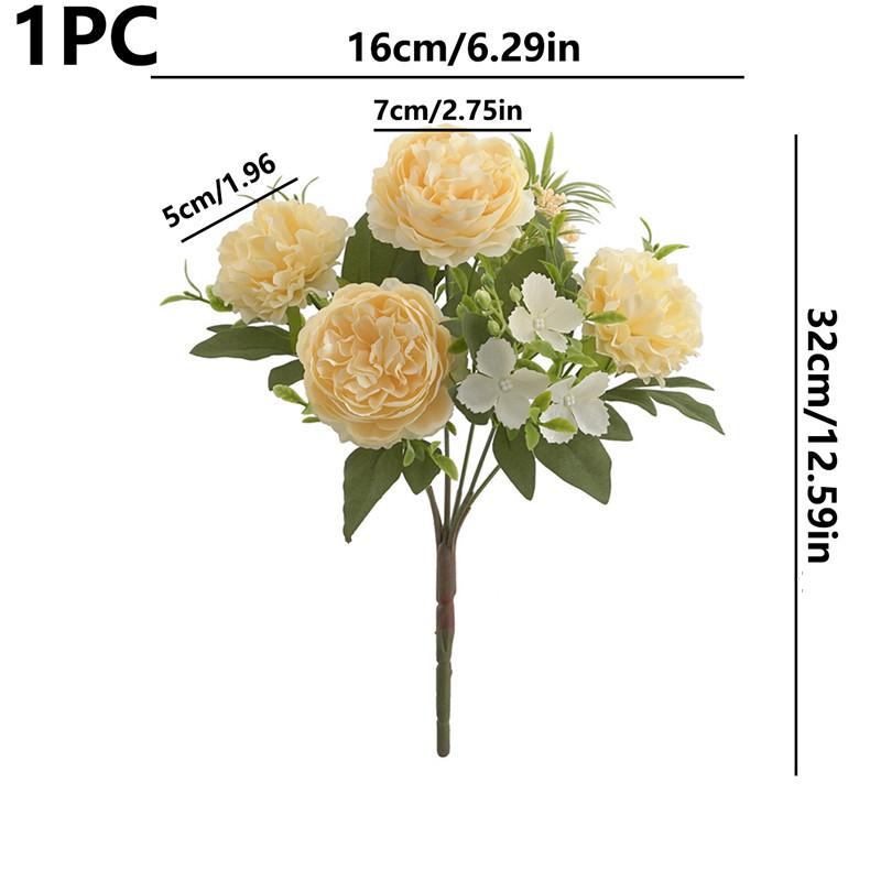 1 Stück Künstliche Blumen Chrysantheme Pfingstrose Festival-Accessoire Heim Zimmer Garten Arrangement Hochzeitskranz Brautstrauß Dekor