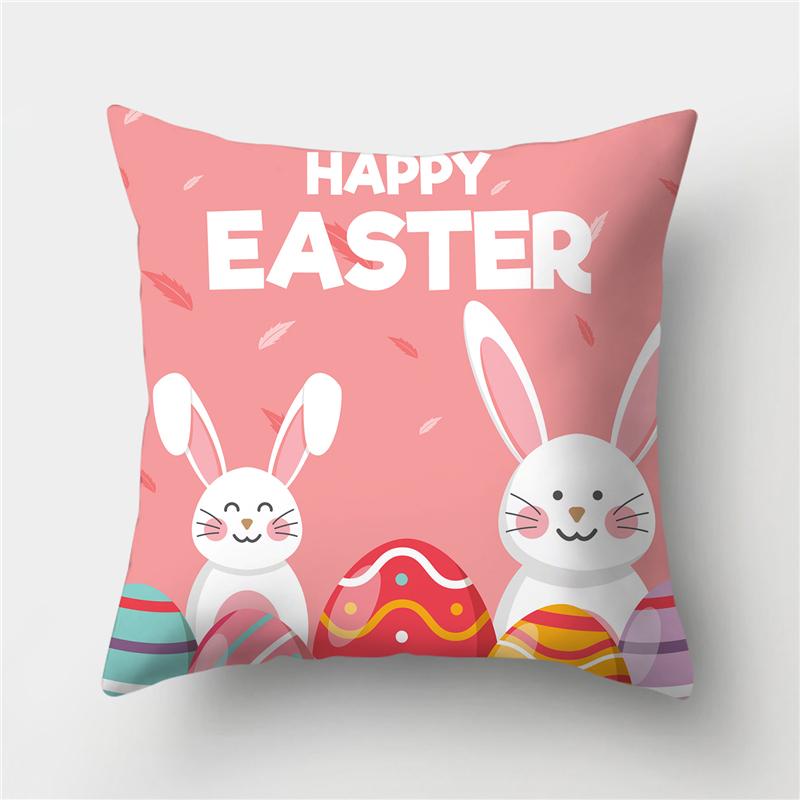 Easter Pillowcase Bunny Egg Rabbit Cus on Cover Happy Easter Decoration for Home Birthday Party Gifts for Kids