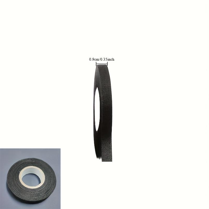 1 Roll Heat-Resistant Self-Adhesive Hook-and-Loop Fastener Tape for Car Wire Harness Organization Protection No Power Needed Black Adhesive