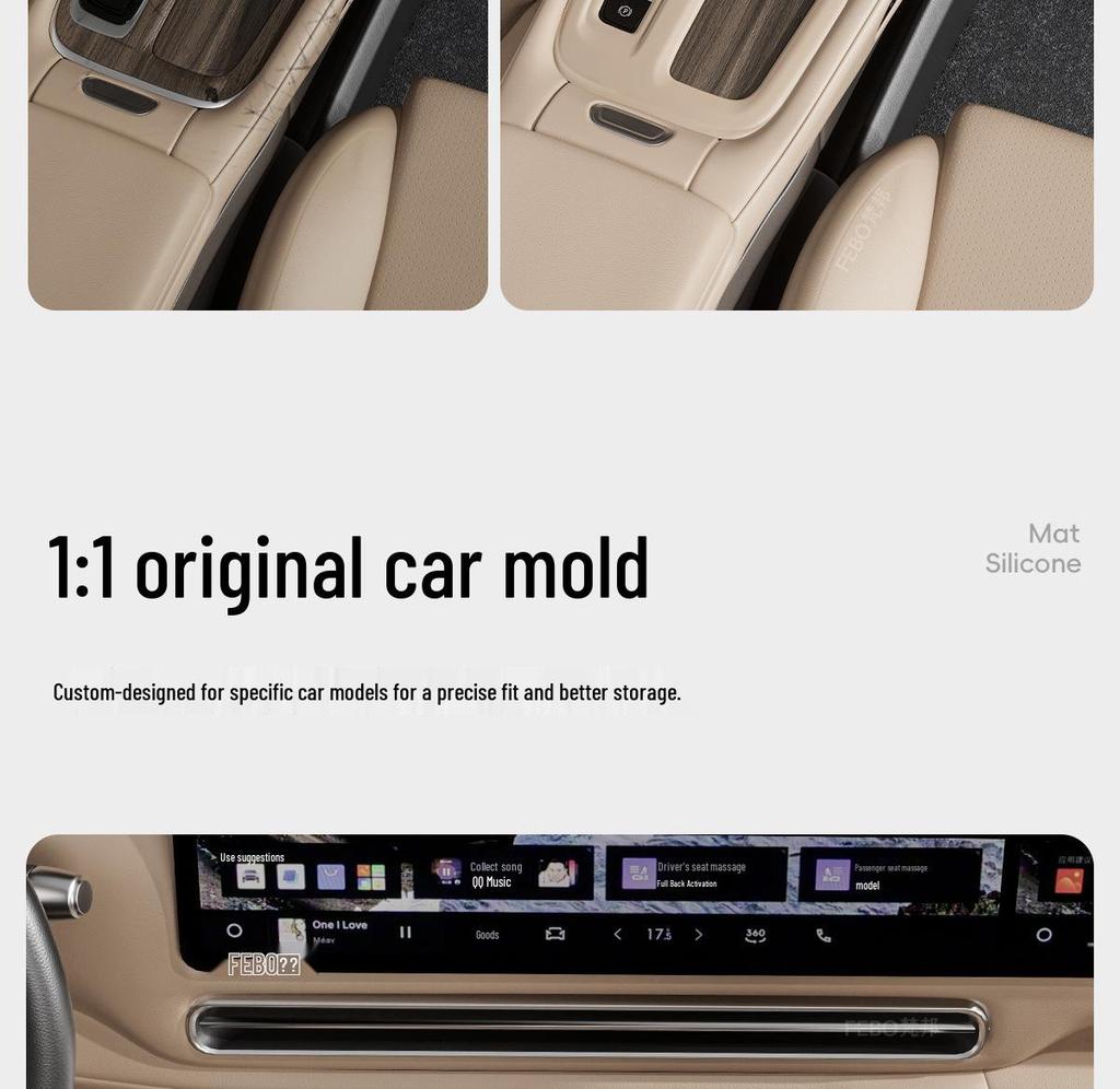 Fits 26 Xingyue L Models: Multi-Function Center Console Panel Cover & Glasses Storage Mat for Car Accessories.