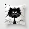 Abstract Black Cat Pattern Pillowcase Office Living Room Home Pillowcase Car Ornaments