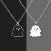 Trendy Black White Ghost Pendant Necklaces For Women Men Best Stylish Jewelry Friends Cute Style Lovely Ghost Pendant Necklaces StylishTrendy Pendant