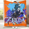 Couverture Flanelle Rétro Z-Zelda Dessin Animé Link Jeux, Jeté Peluche Ultra Doux Chaud pour Maison Chambre à Coucher Lit Canapé Couverture Camping Pique-nique enfant
