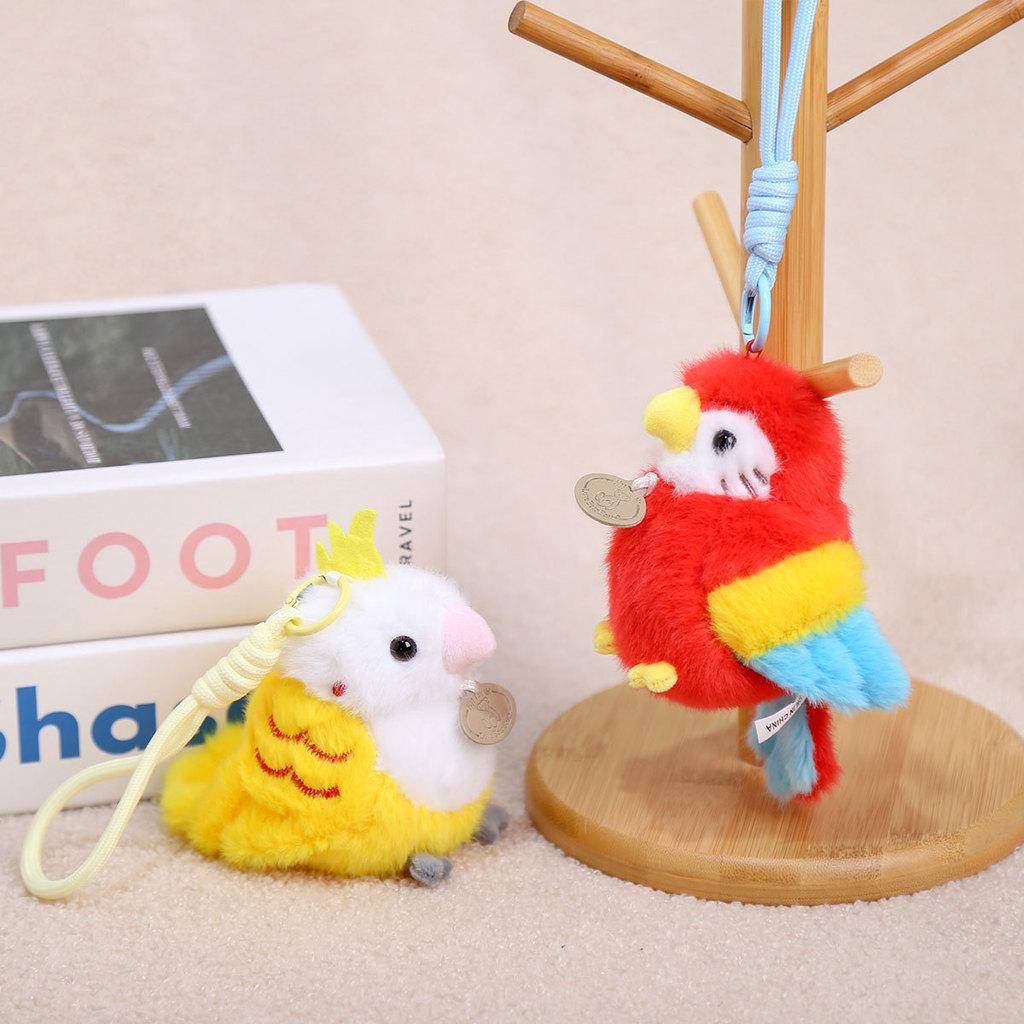Portachiavi Uccellino di Peluche con Imbottitura Morbida in Cotone per Bambine e Donne