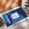 Preston North End Printed Crystal Velvet Rug Non‑Slip Crystal Velvet Carpet For Sofa Bedroom Indoor Home Decoration