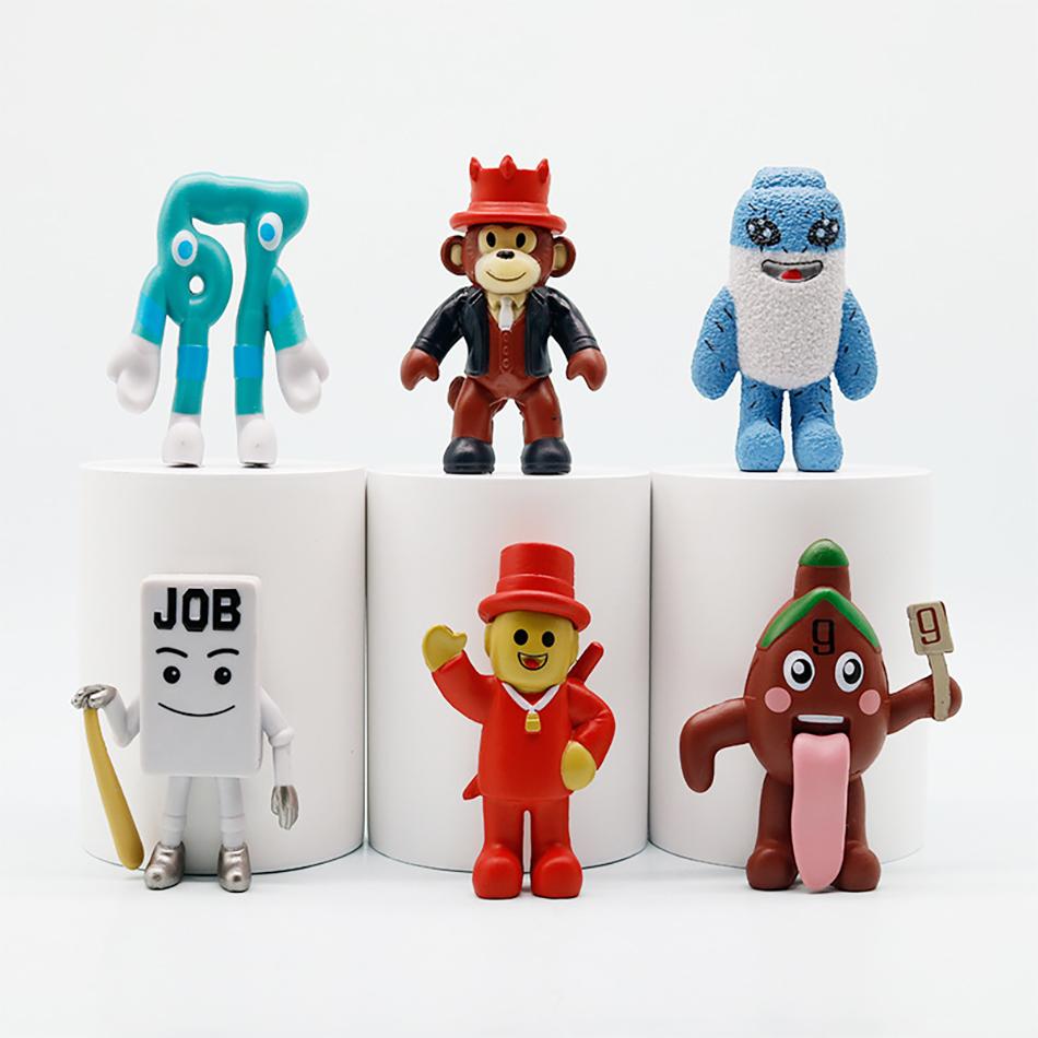 6Pcs/Set Steal A Brainrot Anime Figurine Cute Model Collection Statue Desk Decoration Ornaments Fans Kid Christmas Gift