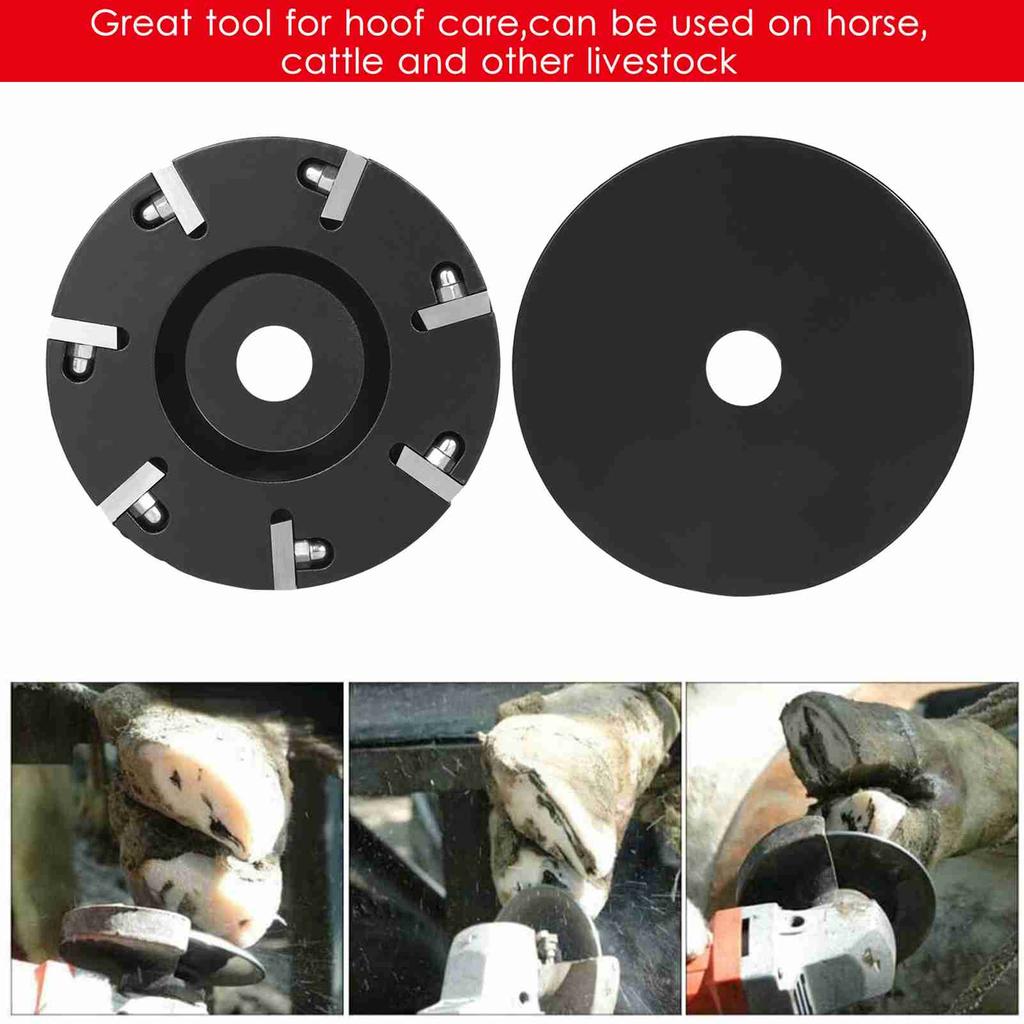 Livestock Hoof Trimming Disc Plate Hoof Trimming Discs Hoof Grinding Discs Claws Hoof Care Tool with 7 Blades