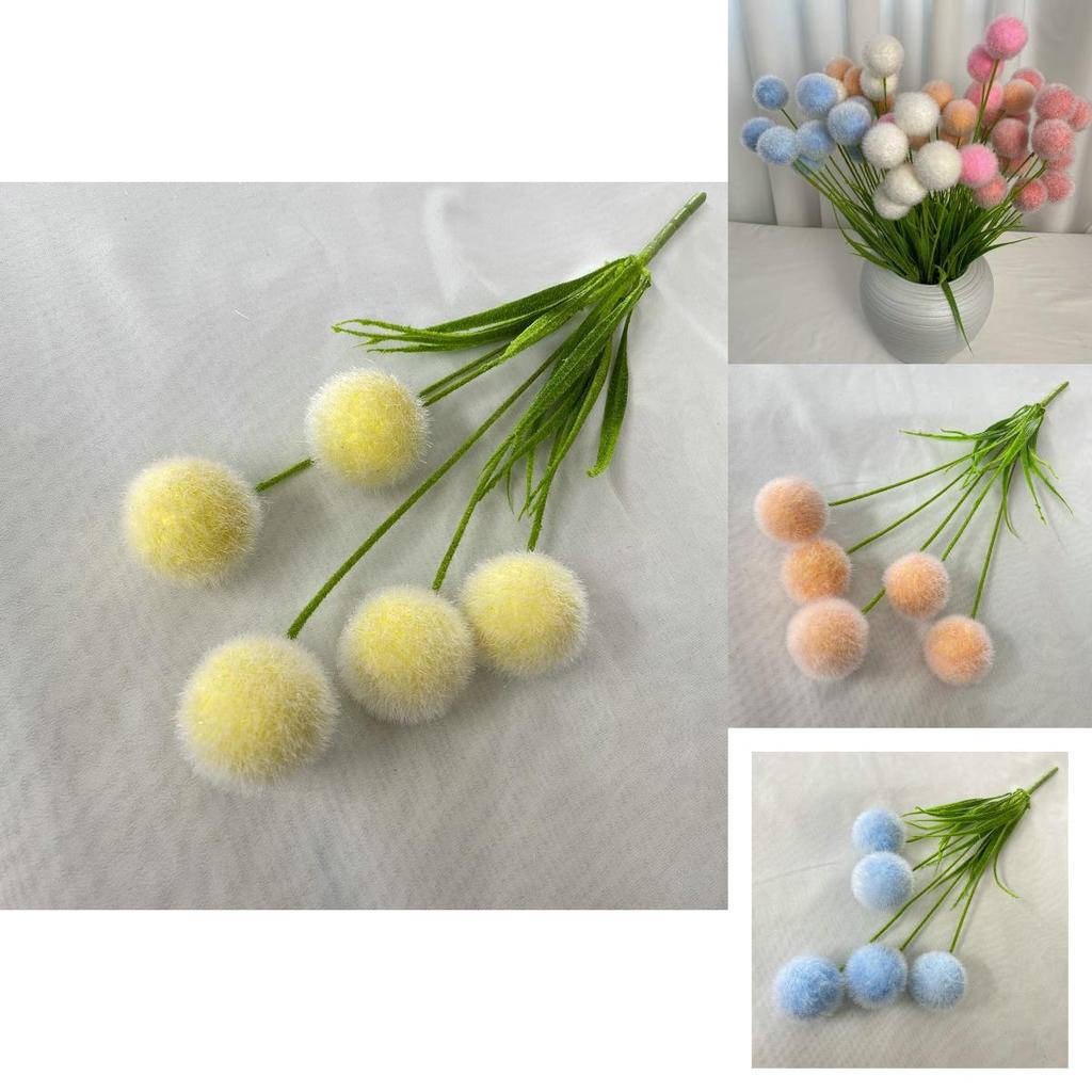 5 Künstliche beflockte Kugel für Hochzeitsdeko und Home-Styling