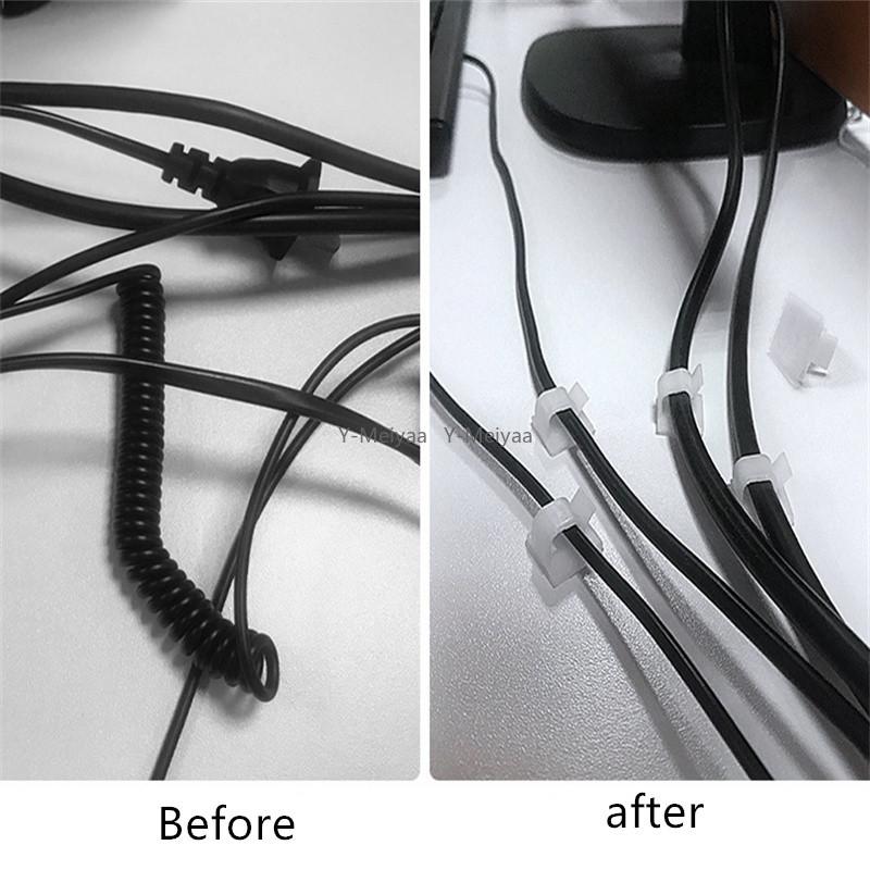 10/20/50/100PC Cable Clips For Car Dash Camera Dashboard Cable Clip Organizer USB Line Cars Phone Charger Cord Holder Manager
