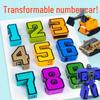 Large 0-9 Number Transformation Robot Puzzle Toy for Boys, Ages 3-4 – Early Education & Number Recognition