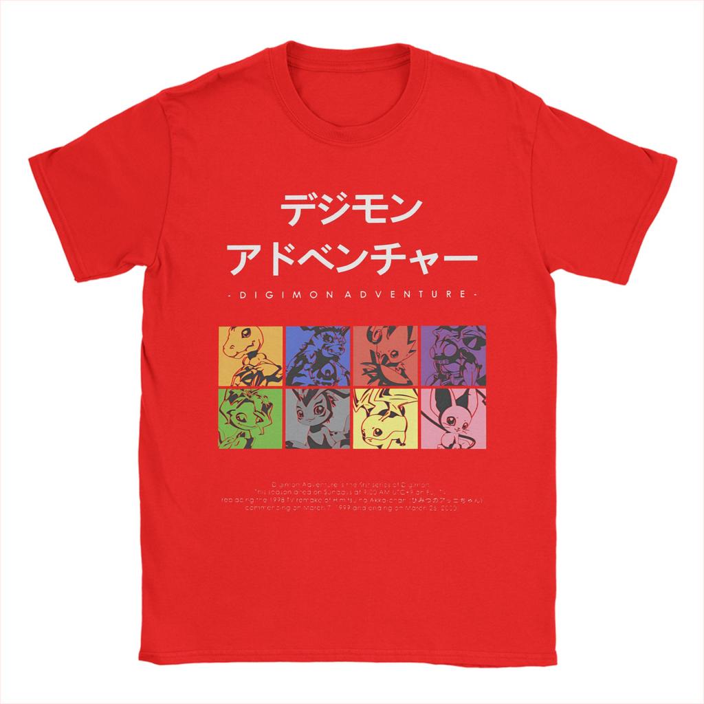 Digimon Adventure T Shirt for Men Women Cotton Funny T-Shirt Crewneck  Tees Short Sleeve Tops Original