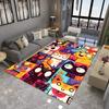 Painting Style Kitten Carpet Large Area Rug Suitable for Living Room and Bedroom Mats Anti Slip and Wear-resistant Soft Rug
