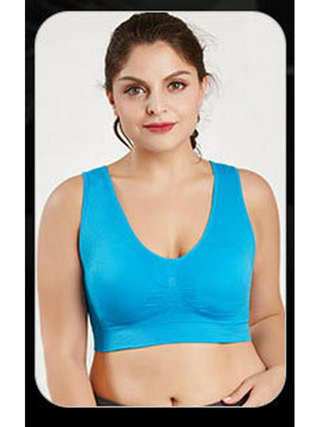 Shockproof Wirefree Cross Back Sports Bra for Running & Yoga