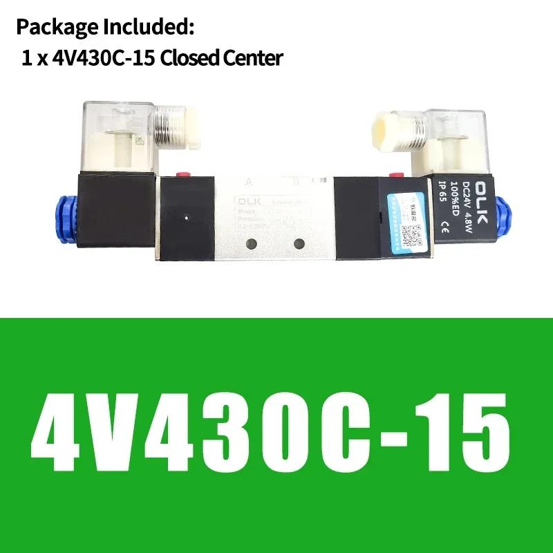 4V130C-06 4V230C-08 Solenoid Valve Control Valve Reversing valve 12v 24V 220v 36V Coil Two-position Five-way 4V330C-10 4V430C-15