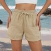 Women's Casual Loose Drawstring Beach Shorts With Pockets