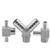 1/4" 3/8" 1/2" BSPT Außengewinde x 8 10 12 15 19 20 mm Schlauchtülle T-Stück 3-Wege 304 Edelstahl Rohrfitting Verbinder Verteiler